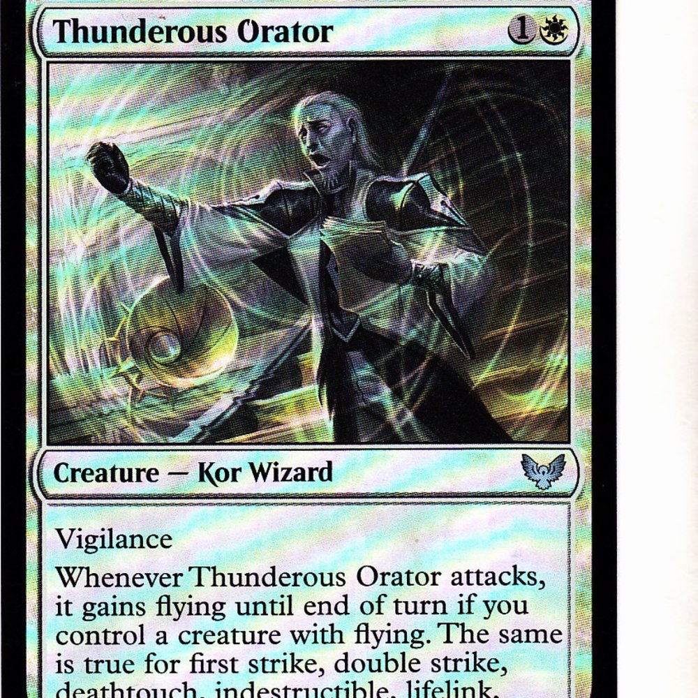 Thunderous Orator - White - Creature - Magic the Gathering Uncommon Foil Trading